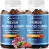 Premium Sea Moss Gummies Made with Irish Sea Moss, Burdock Root, and Bladderwrack (Mixed Berry Flavor-2Pack)