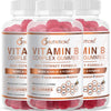 Vitamin B Complex Vegan Gummies with Vitamin B12, B7 as Biotin , B6, B3 as Niacin, B5, B6, B8, B9 for  Energy and Healthy Immune System (3 Pack)