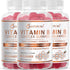Vitamin B Complex Vegan Gummies with Vitamin B12, B7 as Biotin , B6, B3 as Niacin, B5, B6, B8, B9 for  Energy and Healthy Immune System (3 Pack)